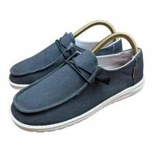Hey Dude Wendy size 10 Chambray Off Black Shoes